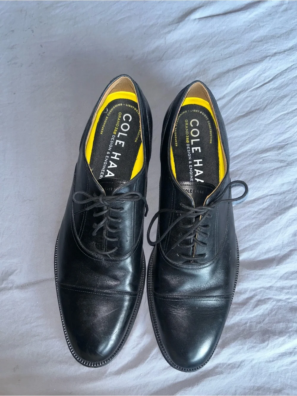 Cole Haan Men’s Black Leather Cap-Toe Oxford - Sz 13